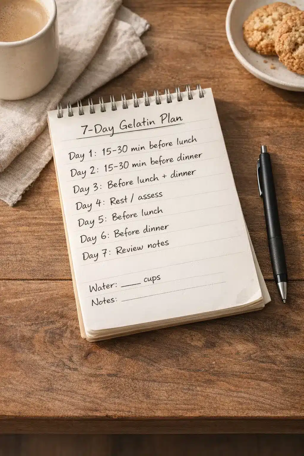 7-day plan for using the gelatin diet trick