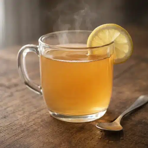 Warm gelatin drink for the gelatin diet trick