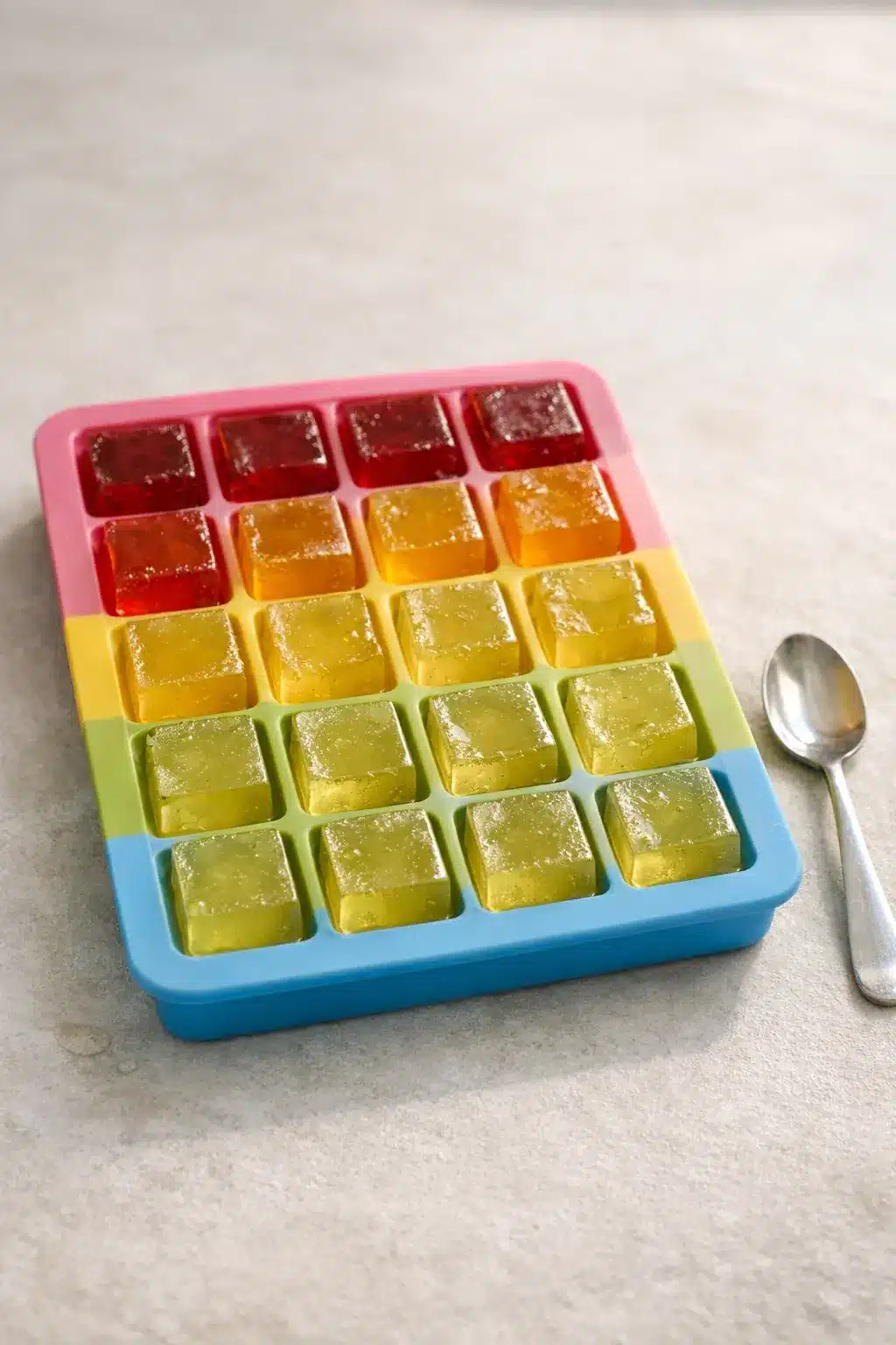 gelatin trick recipe tea Firm tea gelatin cubes prepared for meal prep