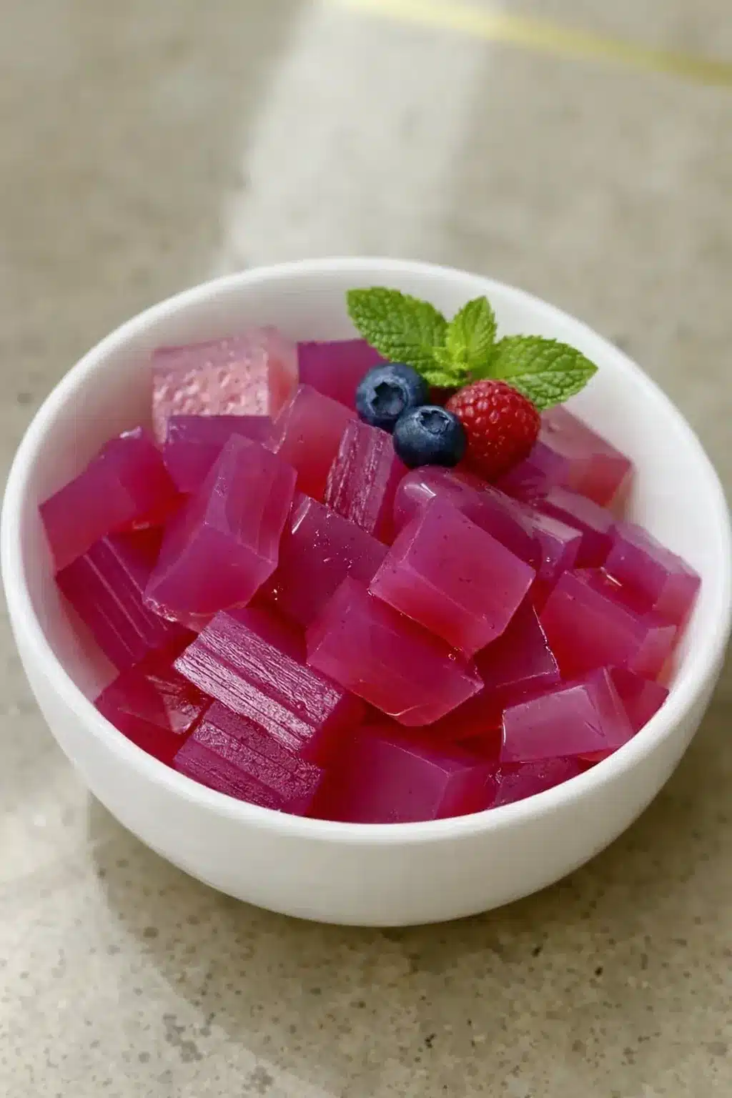 Berry-Hibiscus Pink Gelatin for gelatin trick recipe variations