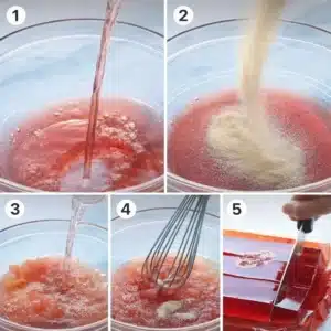 Jello Trick Recipe (Keto, 3 Ingredients) + Protein Option 3 Step-by-step instructions for jello trick recipe preparation