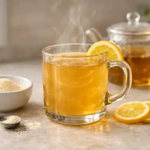 Kelly Clarkson Gelatin Trick: Fact Check and a Simple Night Drink 2 A warm gelatin night drink showcasing the kelly clarkson gelatin trick