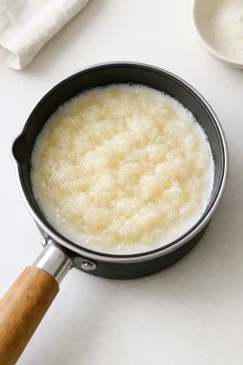 chocolate coconut panna cotta Blooming gelatin in coconut milk