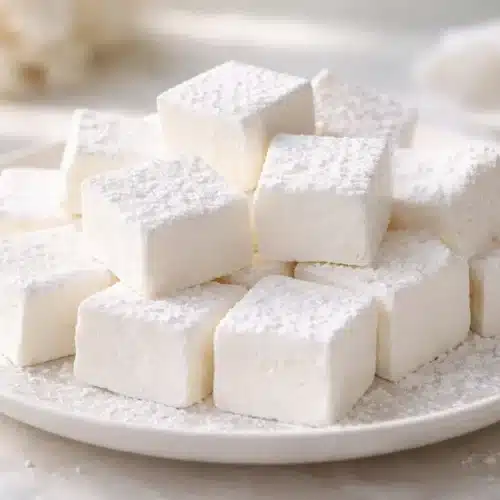 Homemade Marshmallows: Fluffy, Pillowy Candy Made Easy 1 Finished homemade marshmallows cut into squares