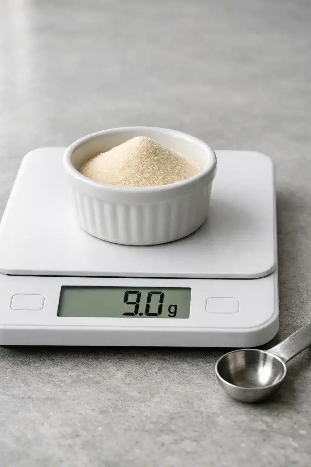 Measuring gelatin for ratios in how to bloom gelatin