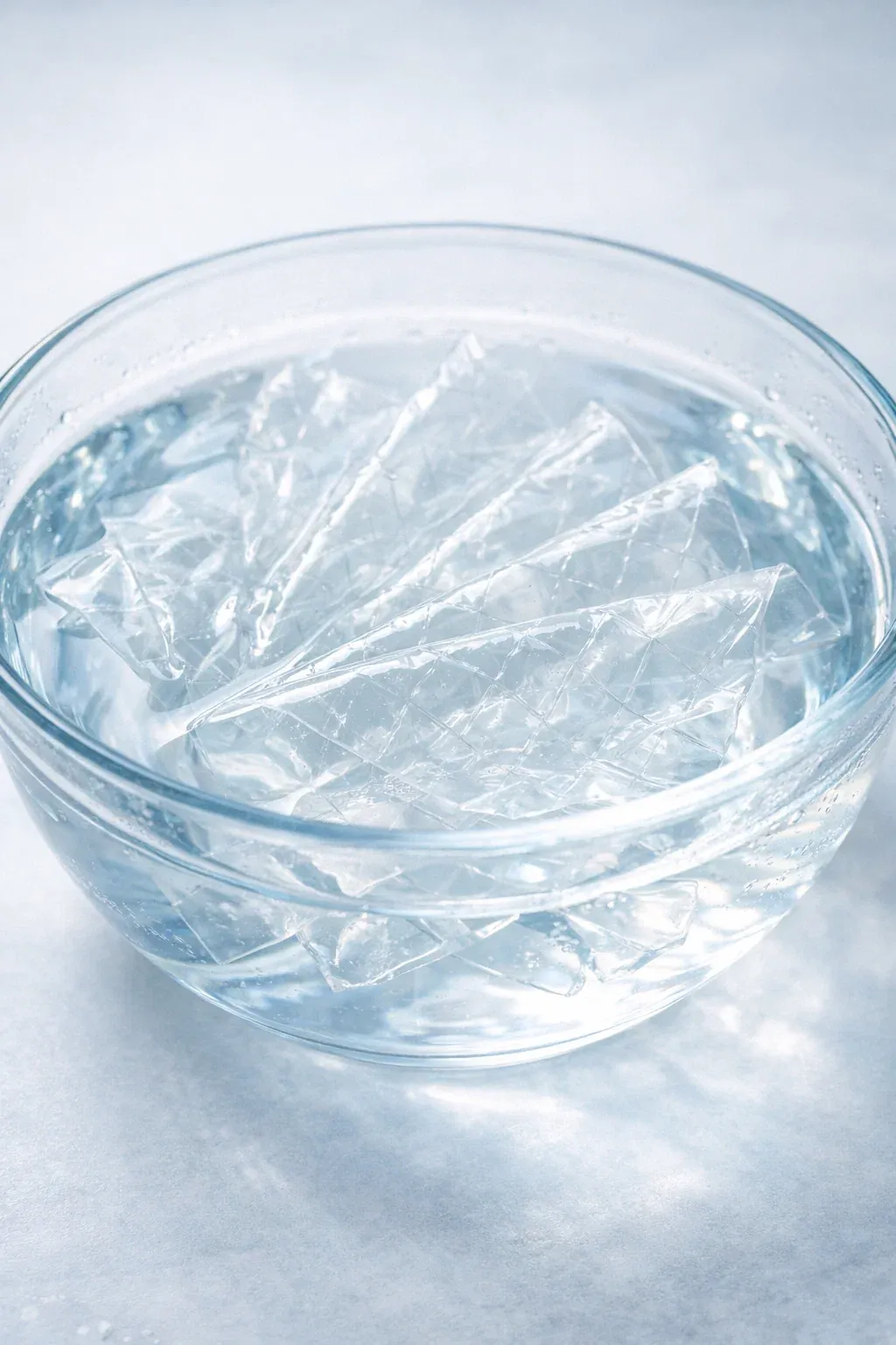 Leaf Gelatin vs Powder: Conversions and How to Use Both 4 leaf gelatin vs powder Soaking leaf gelatin sheets in cold water